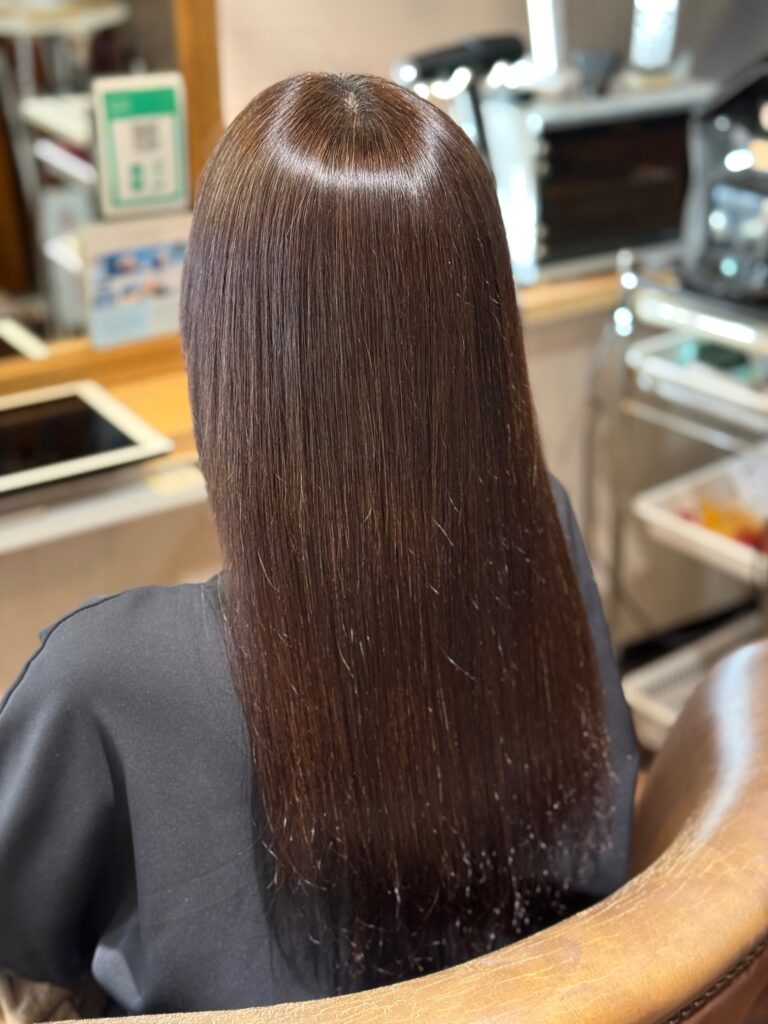 【津市・鈴鹿市・松阪市･亀山市・志摩市】しっかりした癖のお客様への髪質改善縮毛矯正の施術例：例387回　by髪質改善・縮毛矯正スペシャリスト美容室siesta.(シエスタ)【三重県・四日市市・伊勢市・尾鷲市・美容室】